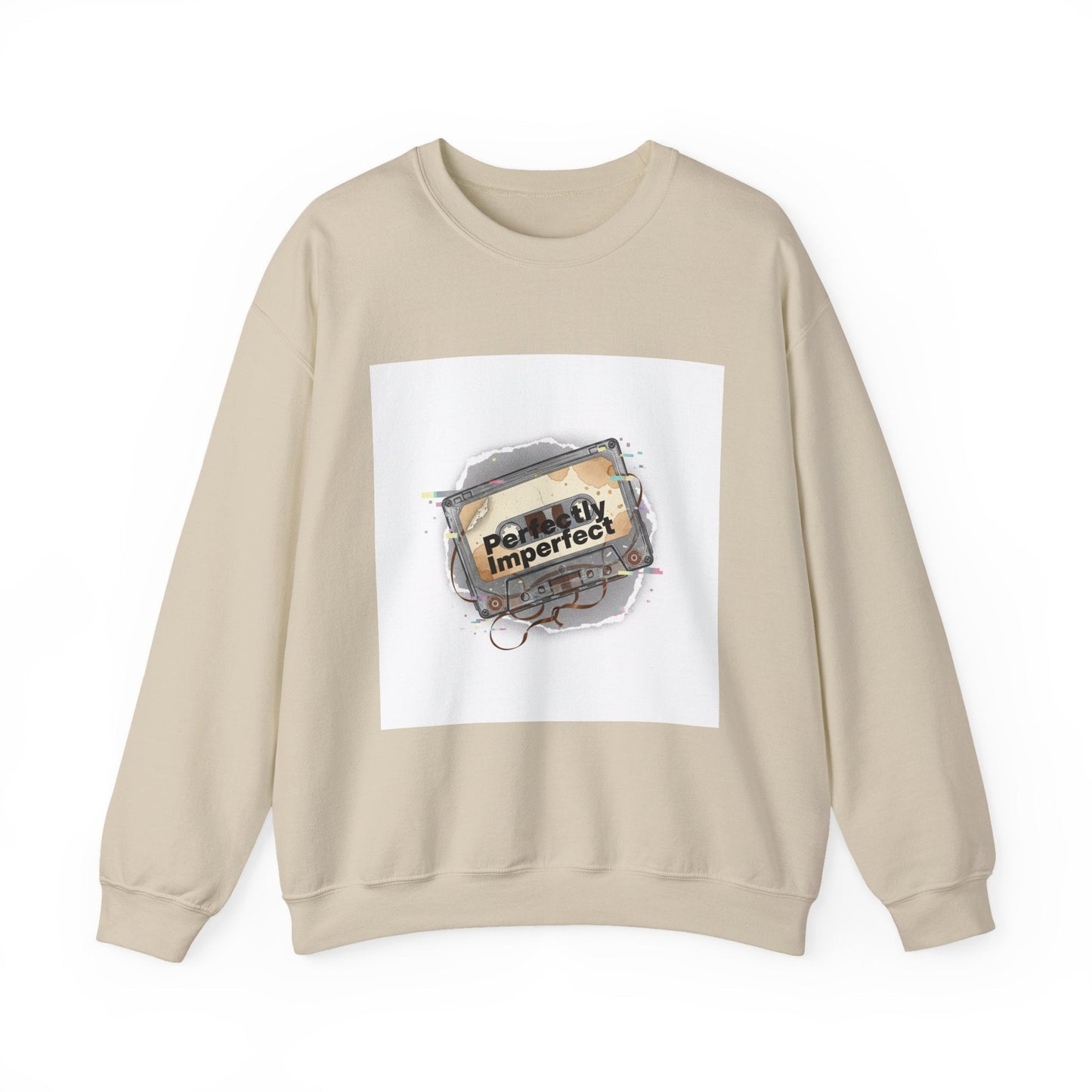 Glitch Tape 'Perfectly Imperfect' Sweatshirt | Analog Error, VHS Static