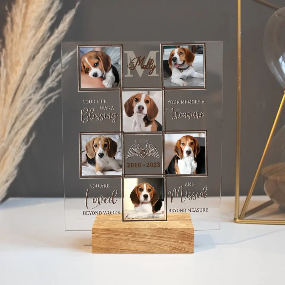 Personalized Memorial Acrylic Plaque - Upload Photo - Memorial Gift Idea - You Are Loved Beyond Words And Missed Beyond Measure