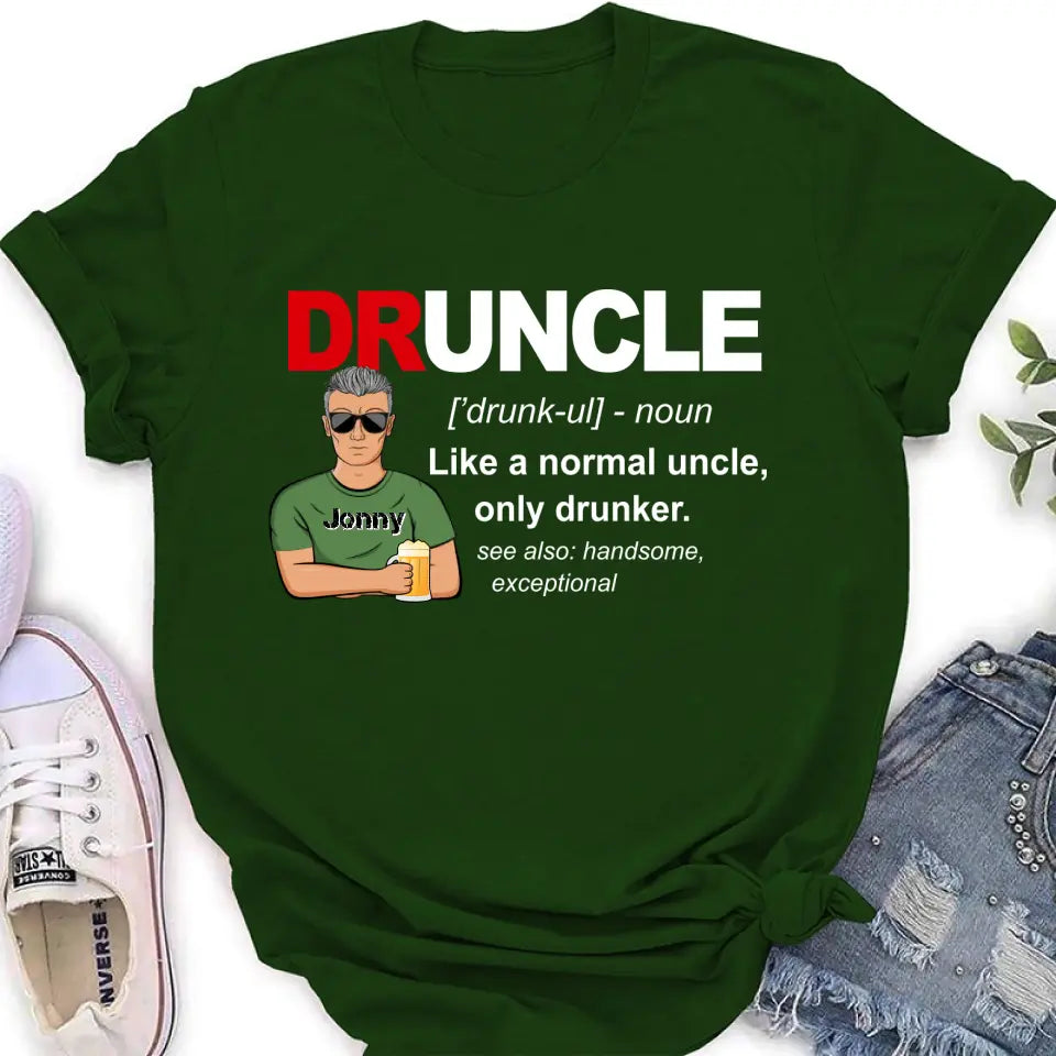 Personalized Uncle Shirt/Hoodie - Father's Day/Birthday Gift Idea for Uncle - Druncle Like A Normal Uncle Only Drunker