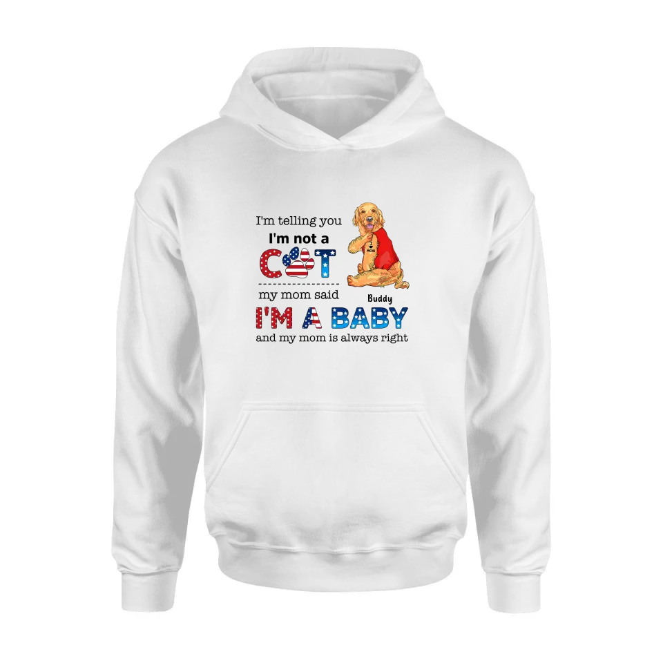 Custom Personalized Pet Shirt/Hoodie - Independence Day Gift Idea for Dog/Cat Owners - I'm Telling You I'm Not A Dog