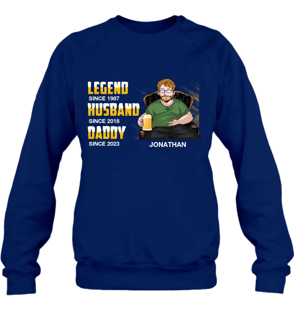 Personalized Beer Daddy Shirt/Hoodie - Gift Idea For Father's Day - Legend, Husband, Daddy