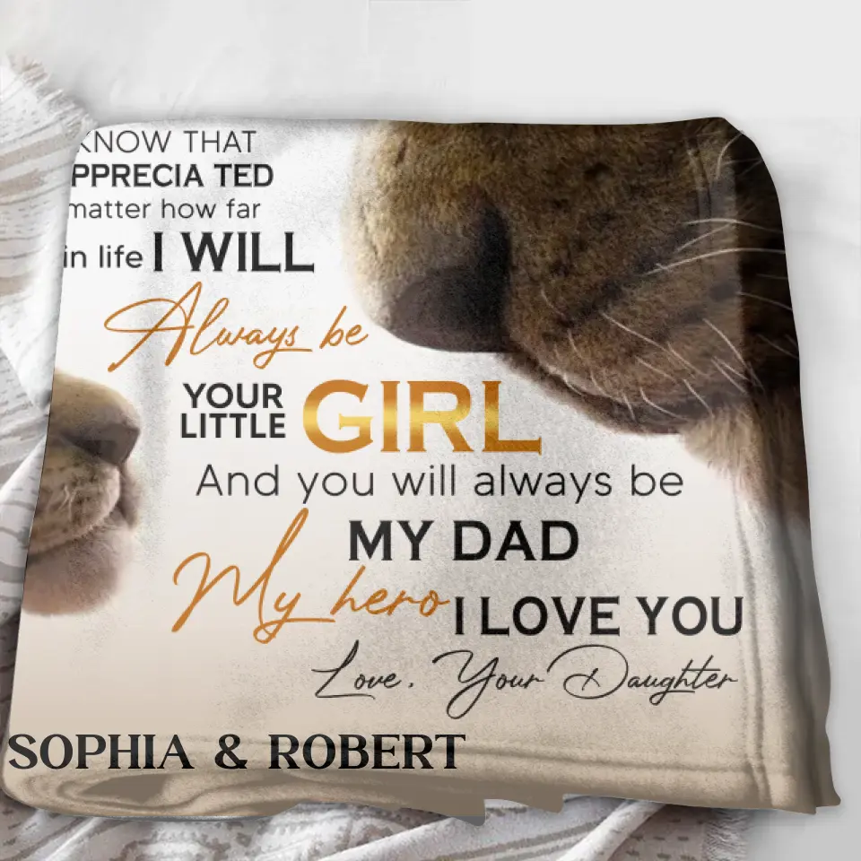 Personalized Father's Day Quilt/Fleece Throw Blanket - Gift Idea For Father's Day - To My Dad I Know It's Not Easy For A Man To Raise A Girl