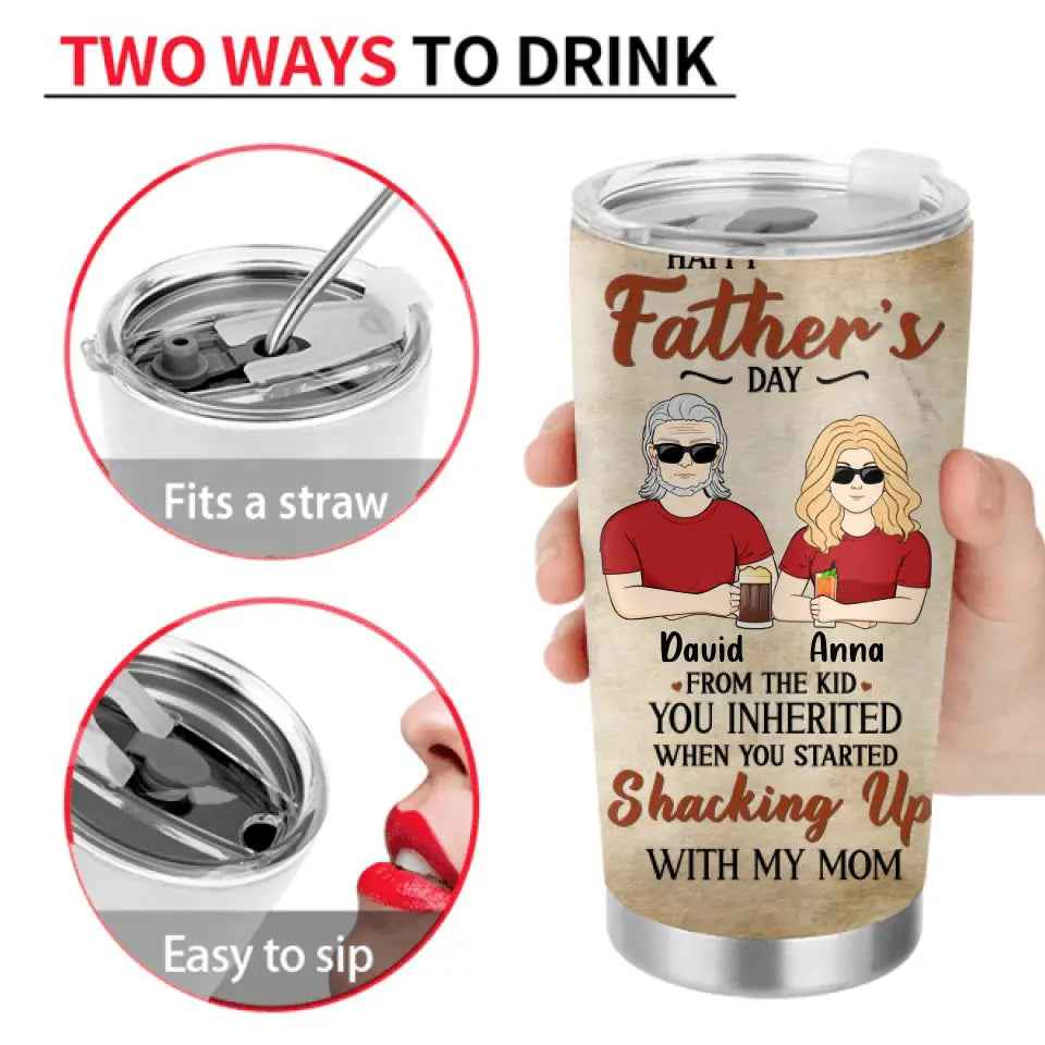 Personalized Stepdaughter Tumbler - Father's Day Gift Idea For Dad - I Don't Have A Stepdaughter I Have A Freaking Awesome Daughter