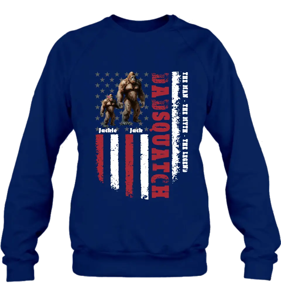 Personalized Dadsquatch Shirt/Hoodie - Gift Idea For Father's Day - Up to 6 Kids - Dadsquatch The Man - The Myth - The Legend