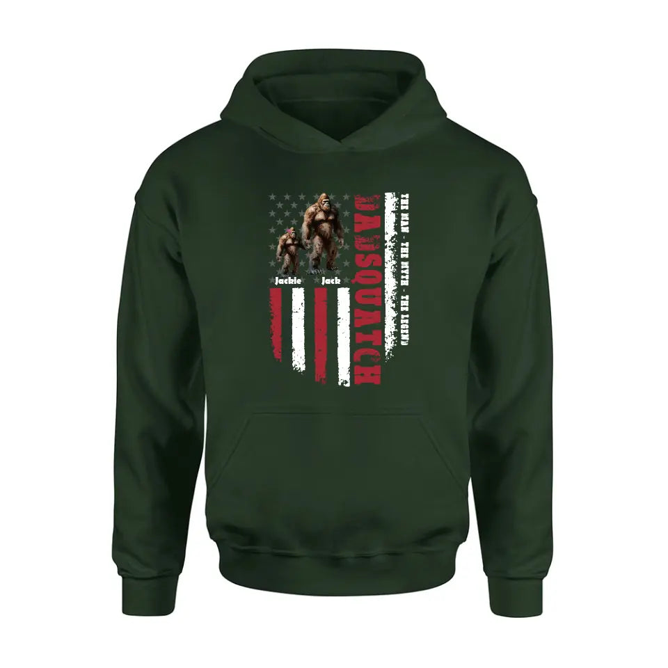 Personalized Dadsquatch Shirt/Hoodie - Gift Idea For Father's Day - Up to 6 Kids - Dadsquatch The Man - The Myth - The Legend