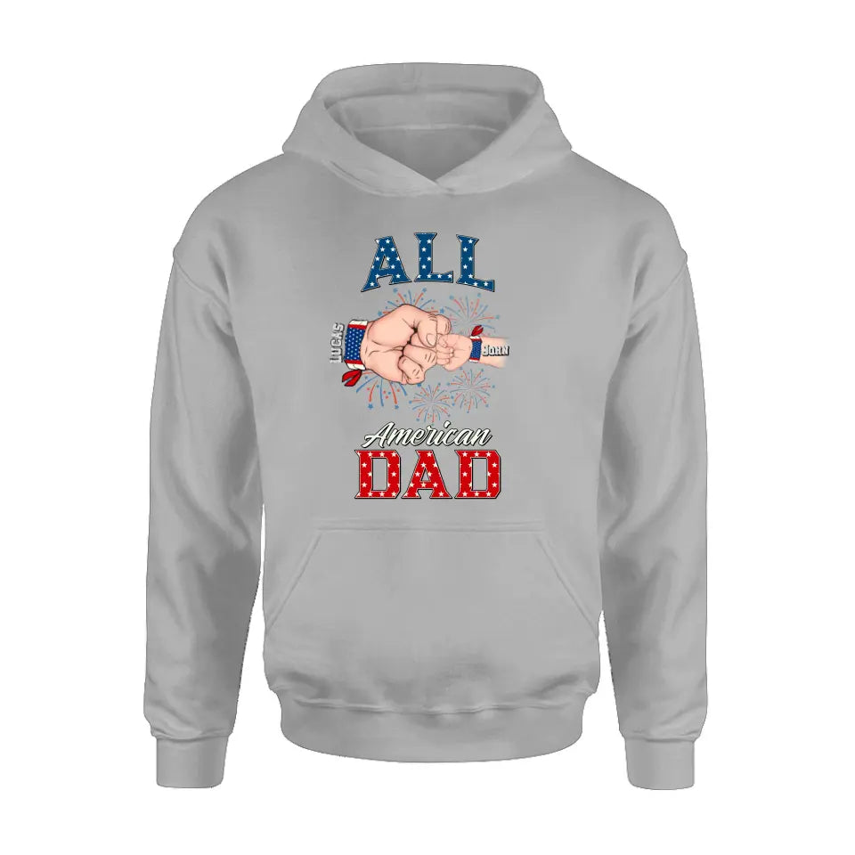 Personalized Dad T-Shirt/Hoodie/Sweatshirt - Gift Idea For Dad - All American Dad