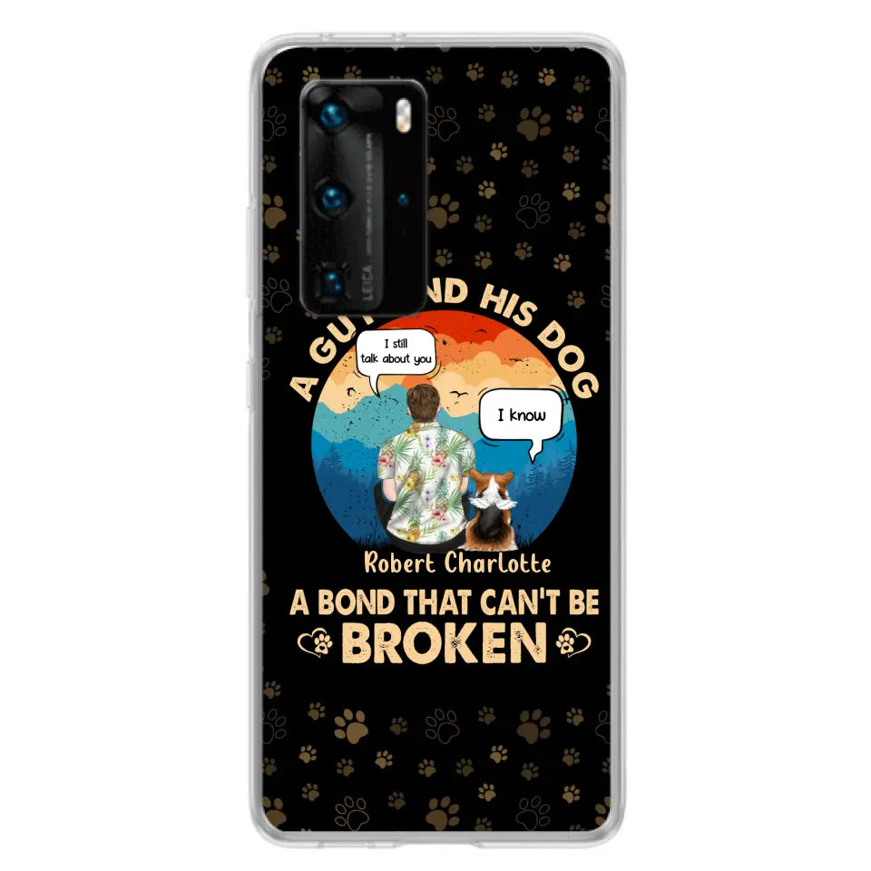 Personalized Dog Dad Phone Case - Gift Idea for Dad/Dog Lovers - Up to 4 Dogs - A Guy And His Dog A Bond That Can't Be Broken - Cases For Oppo/Huawei/Xiaomi