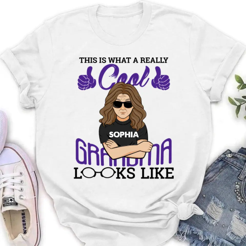 Personalized Cool Grandma Shirt/Hoodie - Gift Idea For Grandma - This Is What A Really Cool Grandma Looks Like