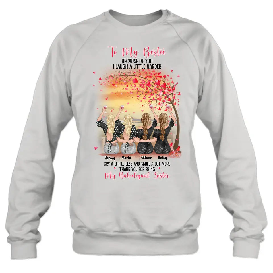 Personalized Friends Shirt/Hoodie - Up to 4 Friends - Gift Idea For Friends/Sisters/Besties - To My Bestie