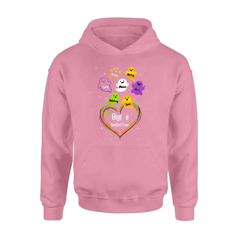 Personalized Gigi's Bootiful Crew T-shirt/Sleeve/Sweatshirt/Hoodie - Halloween gift for Grandma - Up to 7 Grandkids