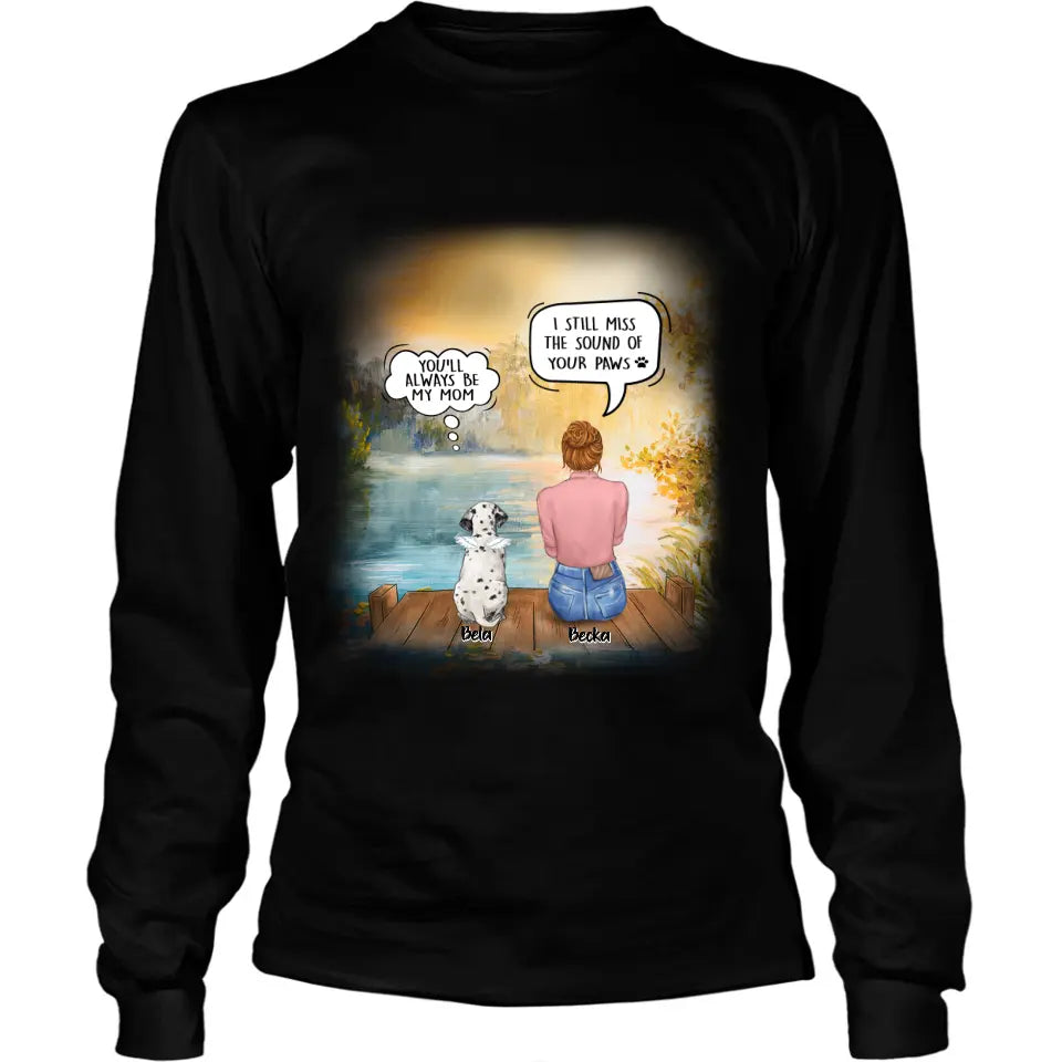 Personalized Memorial Pet Mom T-Shirt/Hoodie - Woman With Up to 5 Pets - Best Gift For Pet Lover - It's So Hard To Say Goodbye