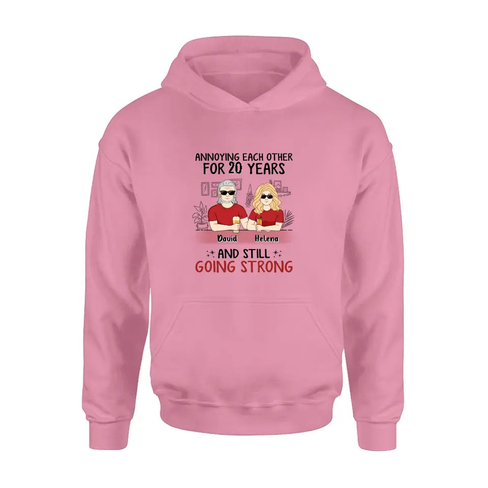 Personalized Couple Shirt/Hoodie - Best Gift Idea For Couple/Husband/Father's Day - Annoying Each Other For 20 Years And Still Going Strong