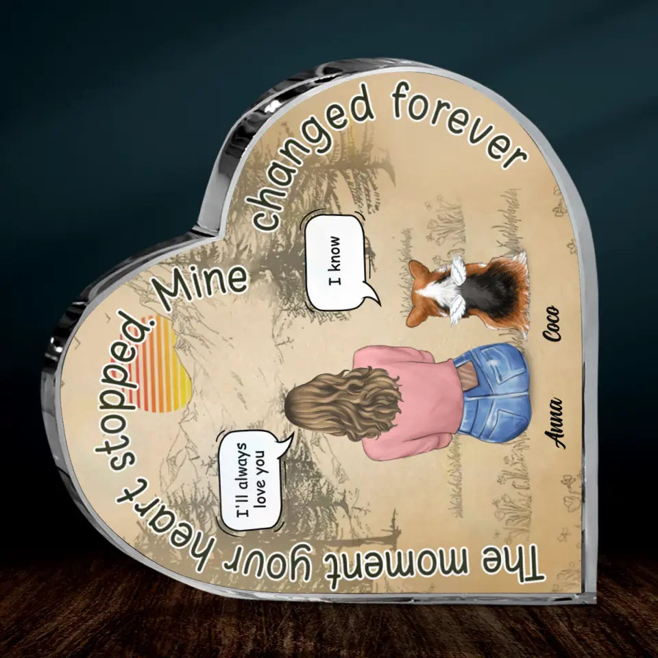 Personalized Memorial Dog Heart-Shaped Plaque - Memorial Gift For Dog Lover
