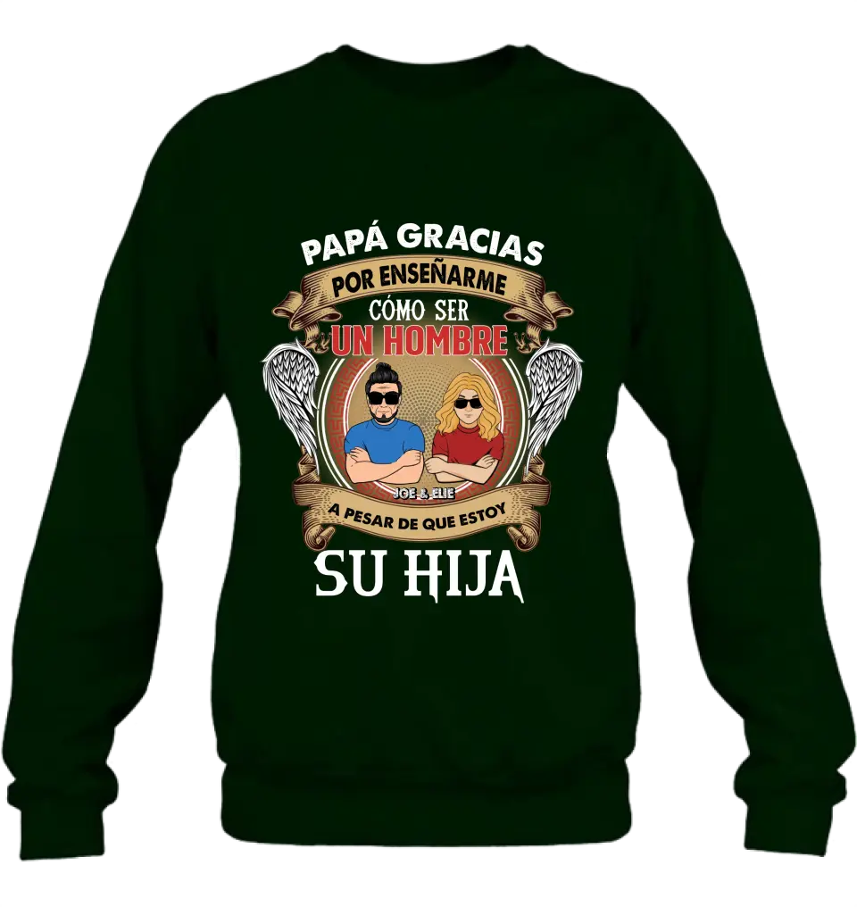 Personalized T-shirt/Long Sleeve / Sweatshirt / Hoodie for Father's day - Spanish Version