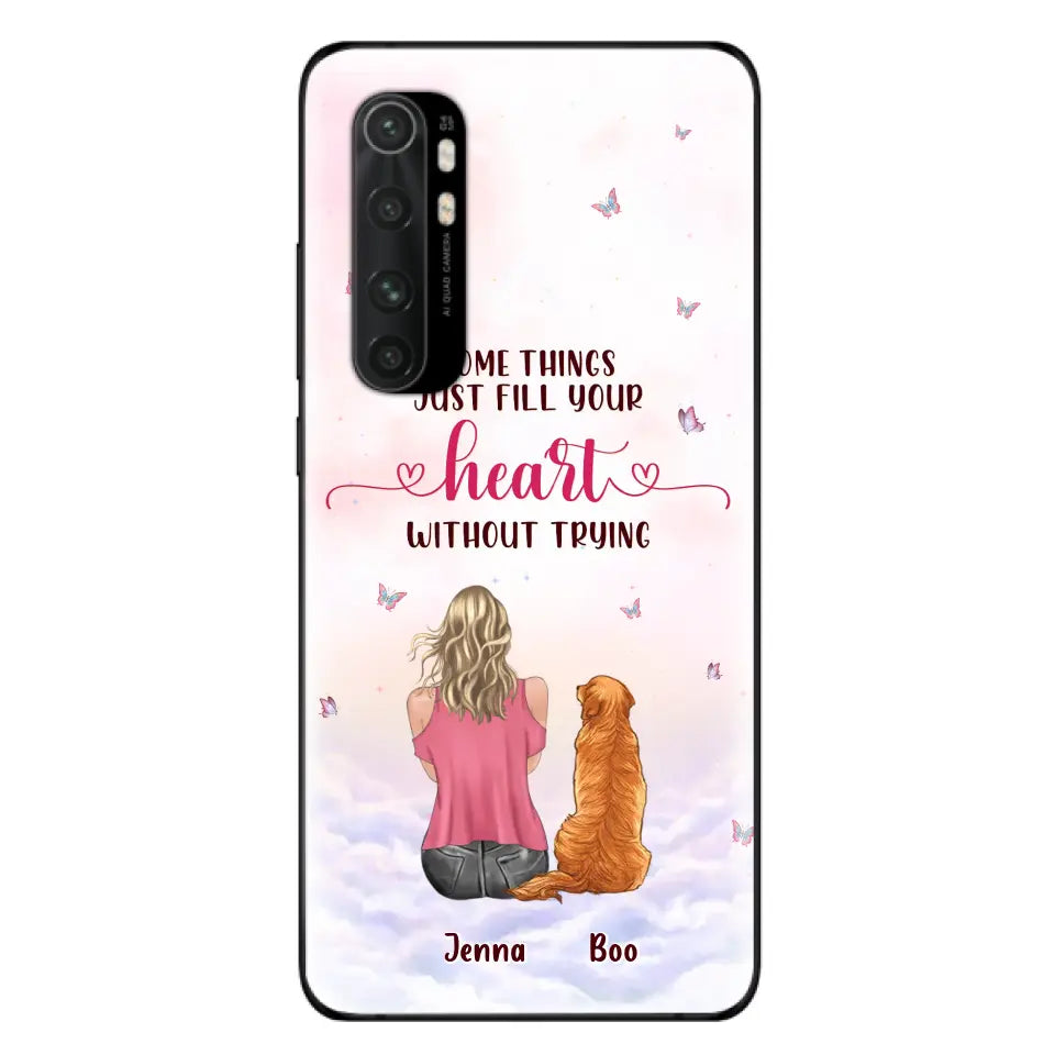 Personalized Dog Mom Phone Case - Up to 5 Dogs - Gift Idea For Dog Lovers - Some Things Just Fill Your Heart Without Trying - Case for iPhone/Samsung - Case for Xiaomi/Huawei/Oppo