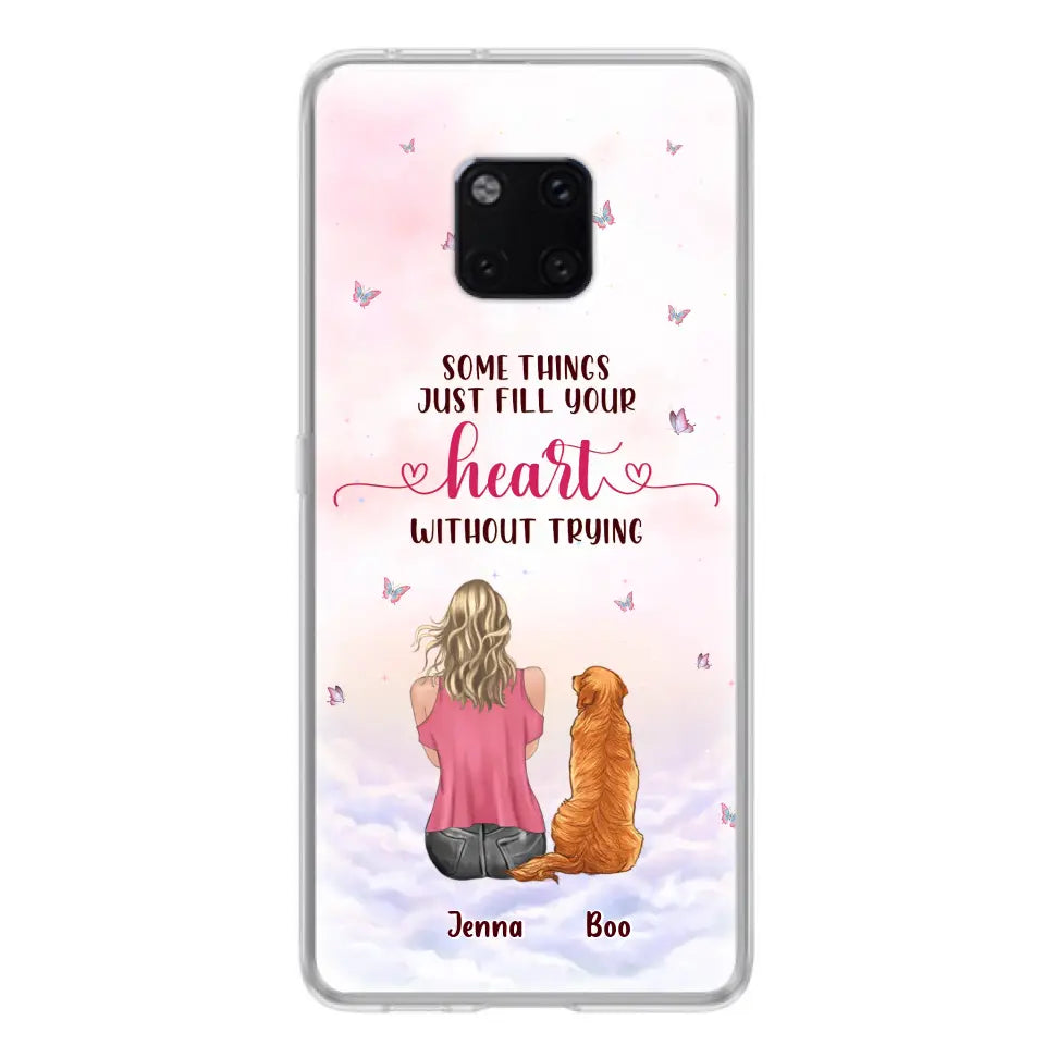 Personalized Dog Mom Phone Case - Up to 5 Dogs - Gift Idea For Dog Lovers - Some Things Just Fill Your Heart Without Trying - Case for iPhone/Samsung - Case for Xiaomi/Huawei/Oppo