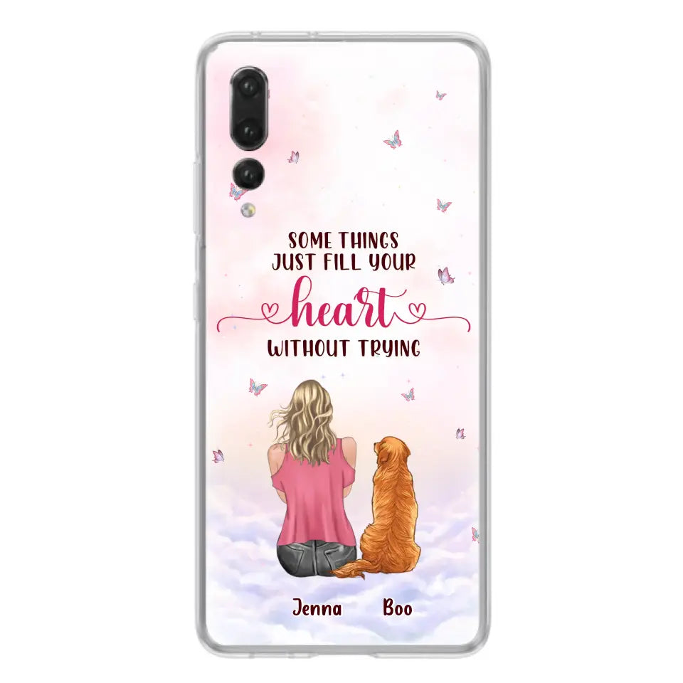 Personalized Dog Mom Phone Case - Up to 5 Dogs - Gift Idea For Dog Lovers - Some Things Just Fill Your Heart Without Trying - Case for iPhone/Samsung - Case for Xiaomi/Huawei/Oppo