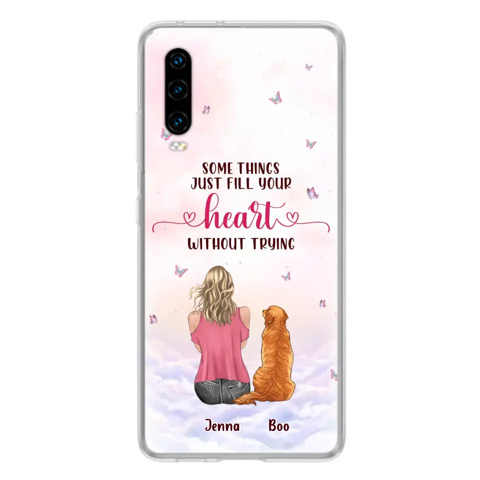 Personalized Dog Mom Phone Case - Up to 5 Dogs - Gift Idea For Dog Lovers - Some Things Just Fill Your Heart Without Trying - Case for iPhone/Samsung - Case for Xiaomi/Huawei/Oppo