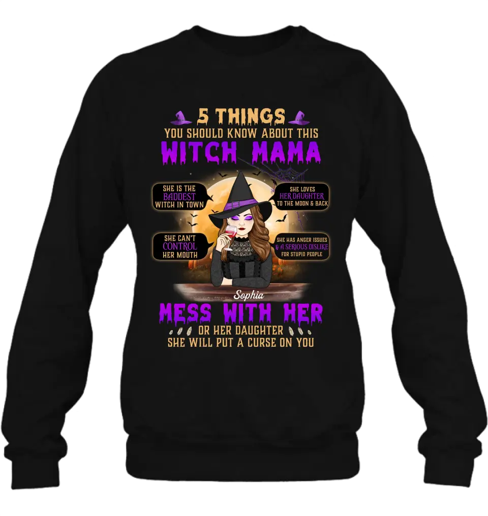 Personalized Witch Mom Shirt/Hoodie - Best Gift Idea For Halloween/Mom - 5 Things You Should Know About This Witch Mama
