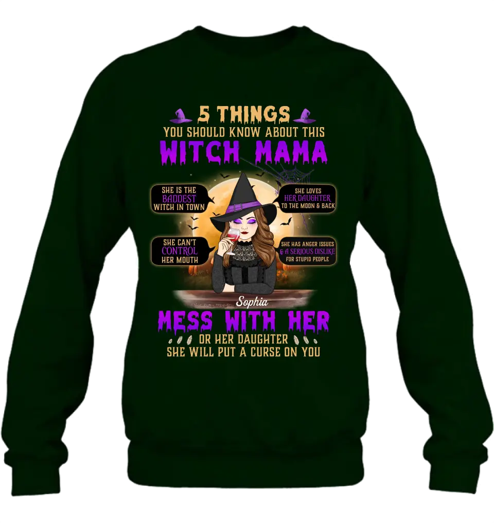 Personalized Witch Mom Shirt/Hoodie - Best Gift Idea For Halloween/Mom - 5 Things You Should Know About This Witch Mama