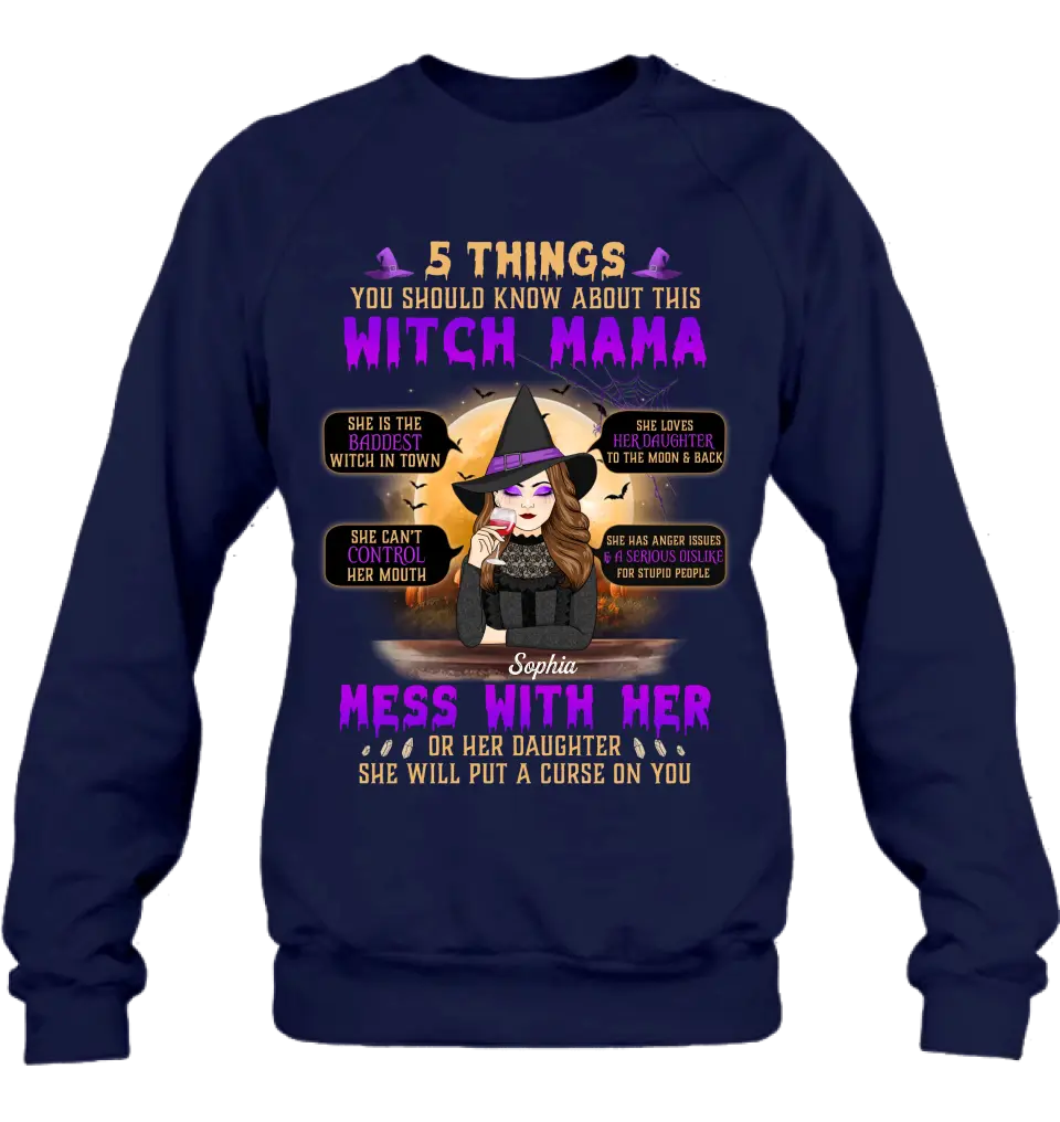 Personalized Witch Mom Shirt/Hoodie - Best Gift Idea For Halloween/Mom - 5 Things You Should Know About This Witch Mama