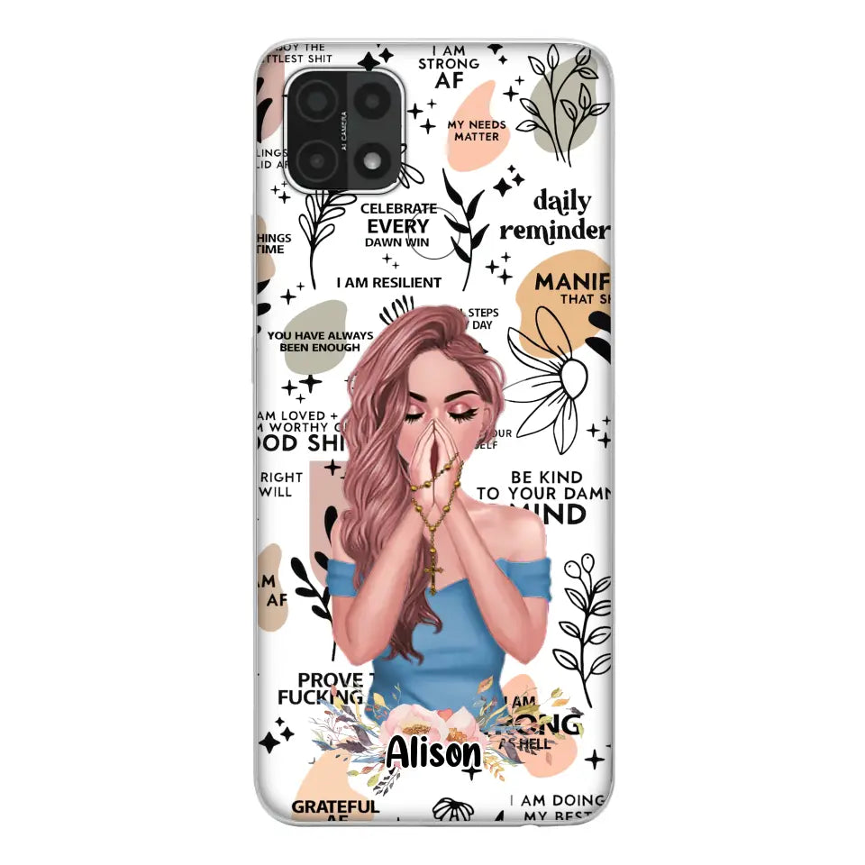 Custom Personalized Praying Girl Phone Case - Gift Idea for Girls/Friends - Case for Xiaomi/Huawei/Oppo