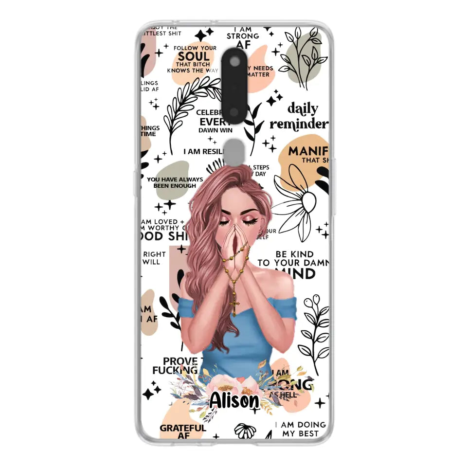 Custom Personalized Praying Girl Phone Case - Gift Idea for Girls/Friends - Case for Xiaomi/Huawei/Oppo