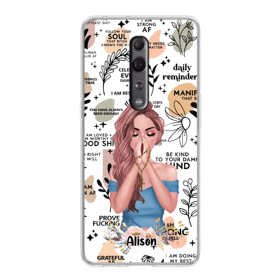 Custom Personalized Praying Girl Phone Case - Gift Idea for Girls/Friends - Case for Xiaomi/Huawei/Oppo