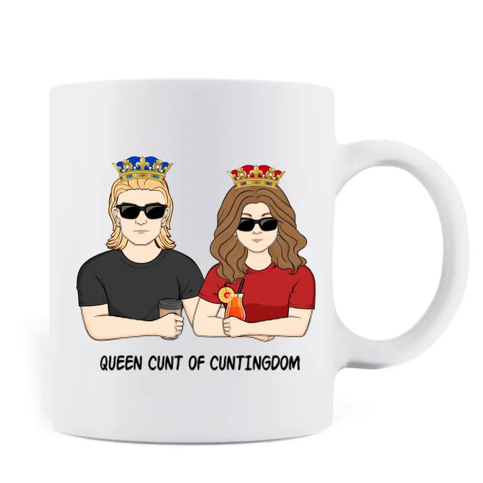 Personalized Couple Coffee Mug - Gift Idea for Couple - King/Queen Cunt Of Cuntingdom