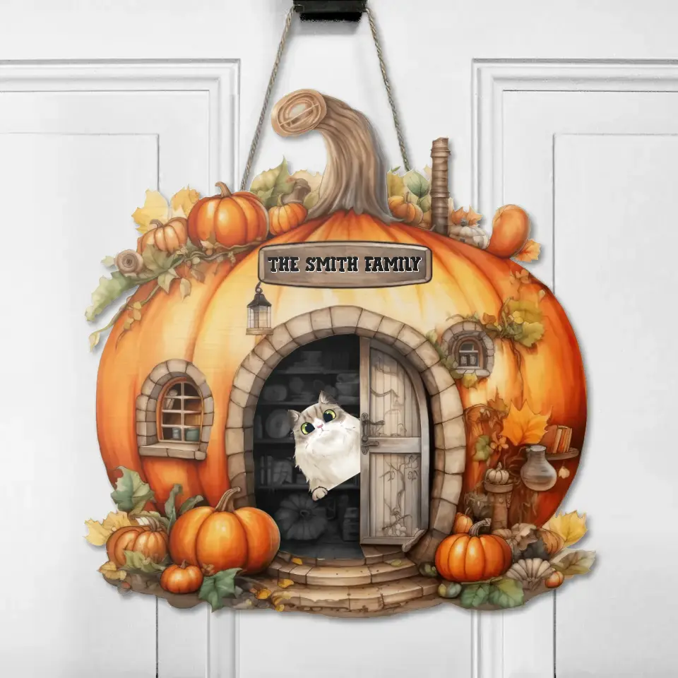 Personalized Halloween Pet Wooden Sign - Up to 6 Pets - Gift Idea for Dog/Cat Lovers