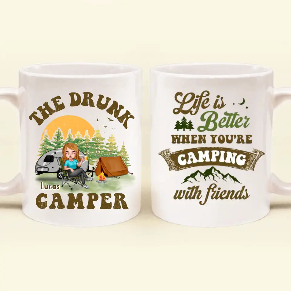 Personalized Camping Coffee Mug - Gift Idea For Camping Loves/Friends- Life Is Better When You're Camping With Friends