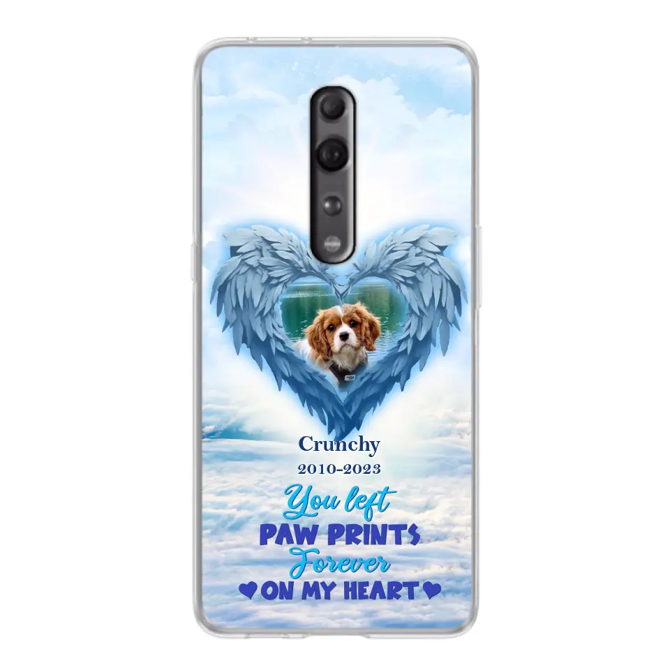 Custom Personalized Memorial Photo Phone Case - Memorial Gift Idea for Pet Owners - You Left Paw Prints Forever On My Heart - Case for Xiaomi/Huawei/Oppo