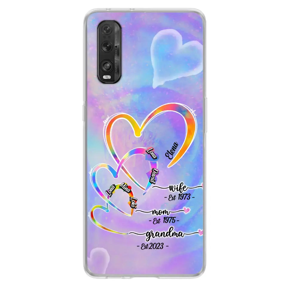 Personalized Mom Phone Case - Gift Idea For Mom/Grandma - Up to 4 Children/5 Grandchildren - Cases For Oppo/Xiaomi/Huawei