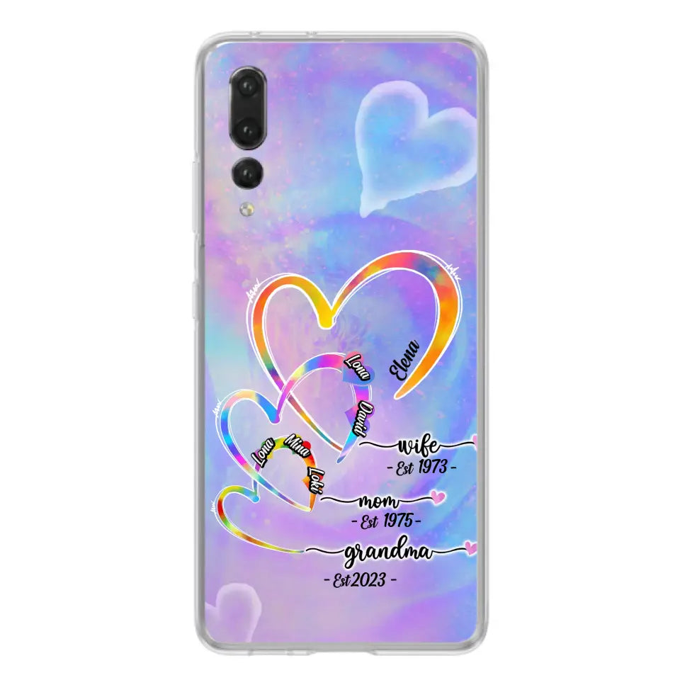 Personalized Mom Phone Case - Gift Idea For Mom/Grandma - Up to 4 Children/5 Grandchildren - Cases For Oppo/Xiaomi/Huawei