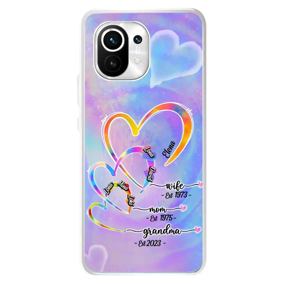 Personalized Mom Phone Case - Gift Idea For Mom/Grandma - Up to 4 Children/5 Grandchildren - Cases For Oppo/Xiaomi/Huawei