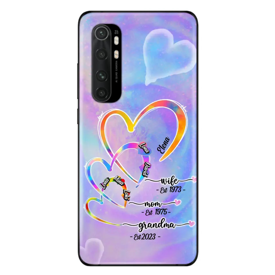 Personalized Mom Phone Case - Gift Idea For Mom/Grandma - Up to 4 Children/5 Grandchildren - Cases For Oppo/Xiaomi/Huawei