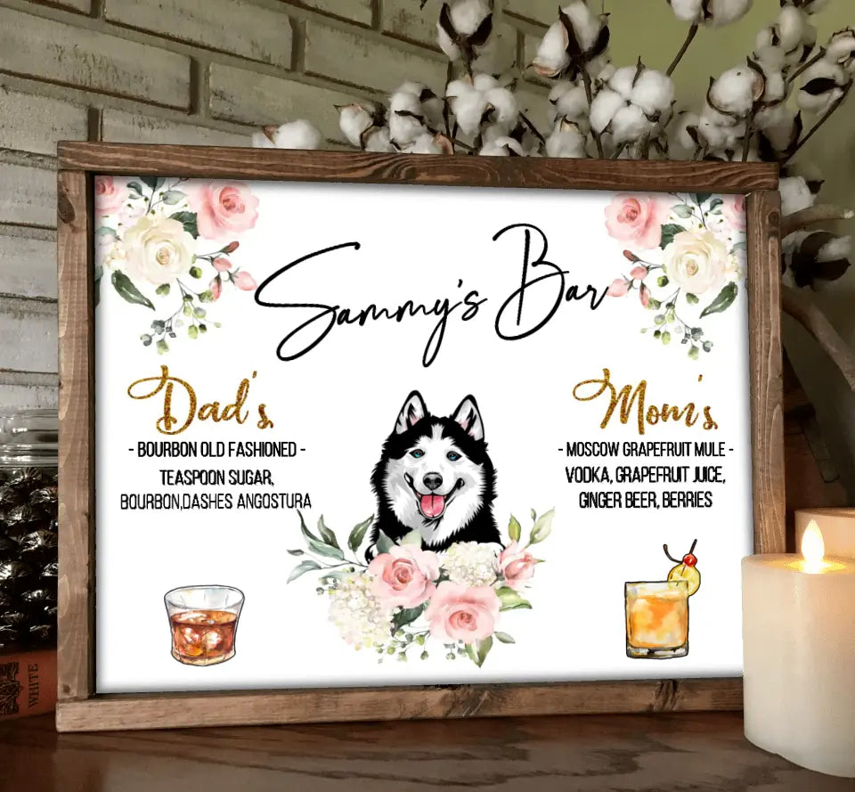Personalized Wedding Poster - Up to 3 Dogs - Wedding/Anniversary Gift for Couple/Dog Lovers