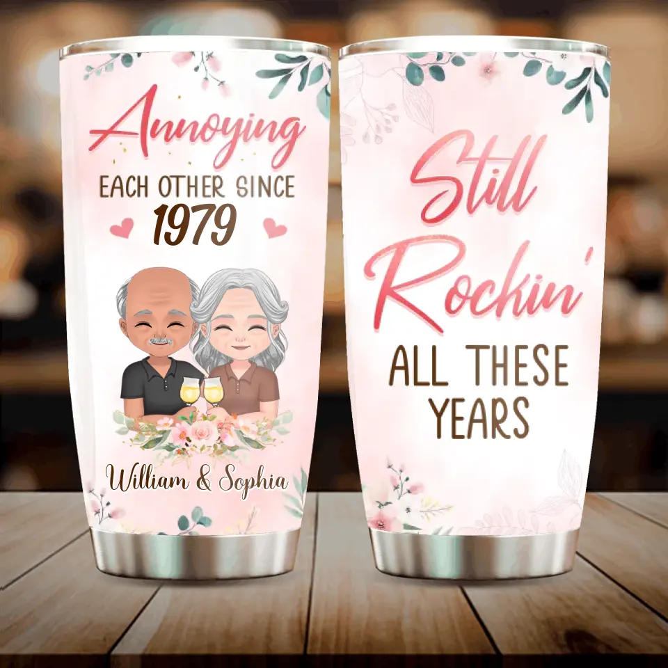 Personalized Couple Tumbler - Gift Idea For Couple/Wedding Anniversary - Still Rockin' All These Years