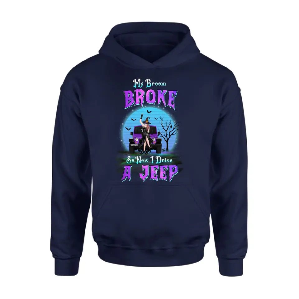 Personalized Off-Road Witch Shirt/Hoodie - Gift Idea For Witch Lover/Halloween - My Broom Broke