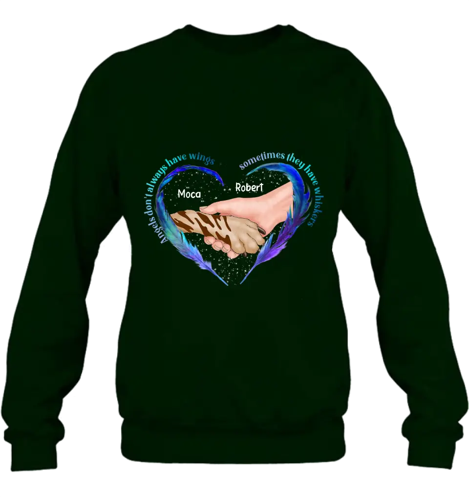 Personalized Memorial Dog Shirt/Hoodie - Memorial Gift Idea for Dog Owners - Angels Don't Always Have Wings Sometimes They Have Whiskers