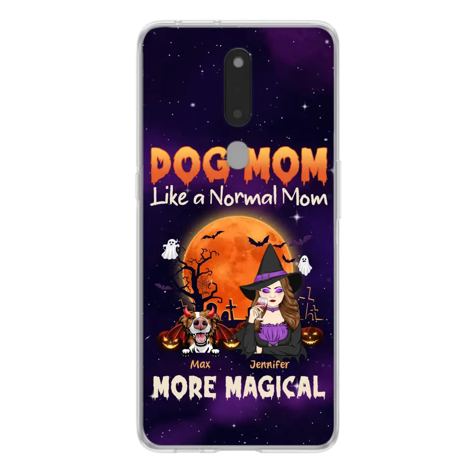 Personalized Witch Pet Mom Phone Case - Halloween Gift Idea for Pet Lovers - Up to 3 Dogs/Cats - Dog Mom Like A Normal Mom More Magical - Case For Xiaomi/ Oppo/ Huawei