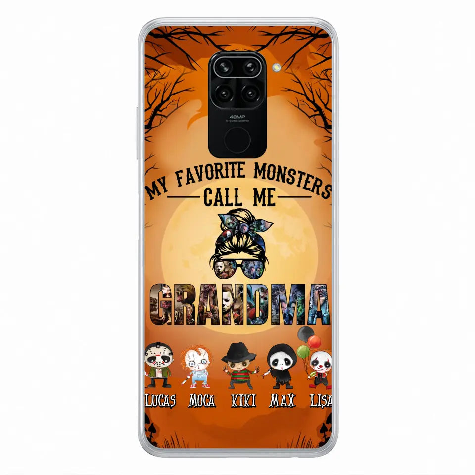 Personalized Halloween Phone Case - Halloween Gift Idea for Halloween - Up to 5 Characters - My Favorite Monsters Call Me Grandma - Case For Oppo/Xiaomi/Huawei