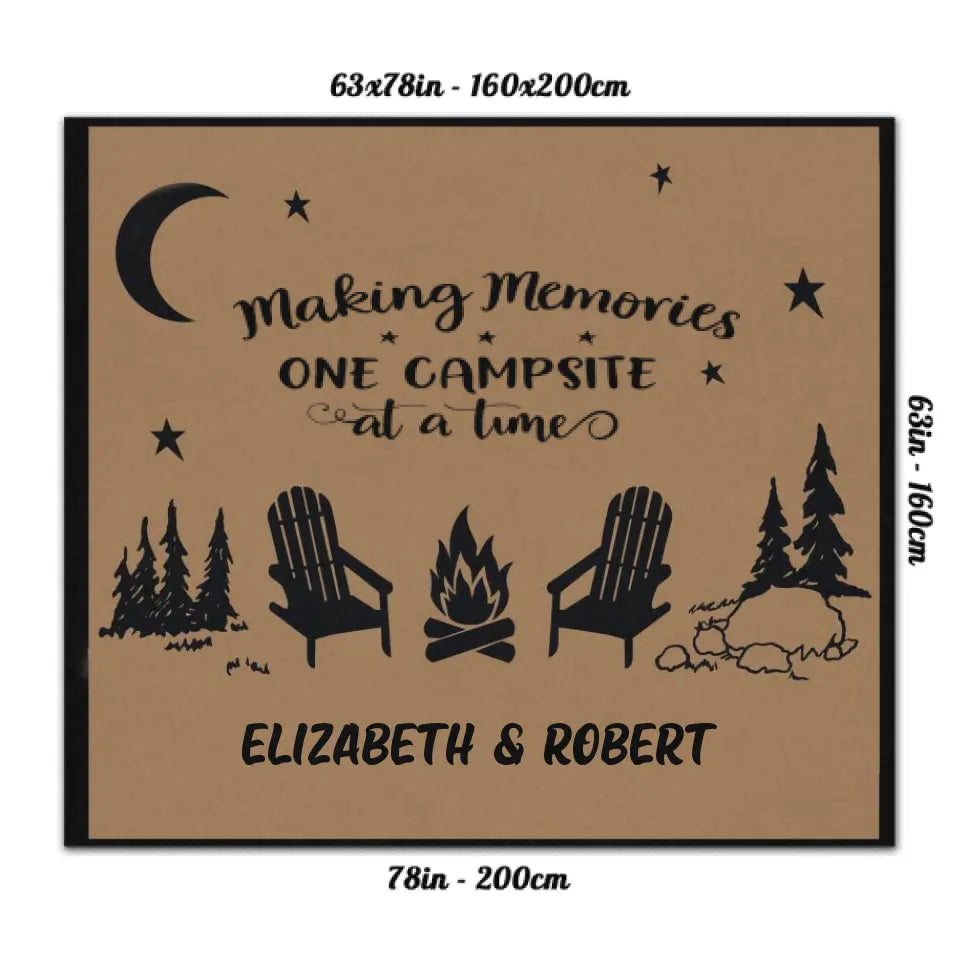 Personalized Camping Rug - Gift For Whole Family, Camping Lovers - Making memories one campsite at a time - QYE7EZ