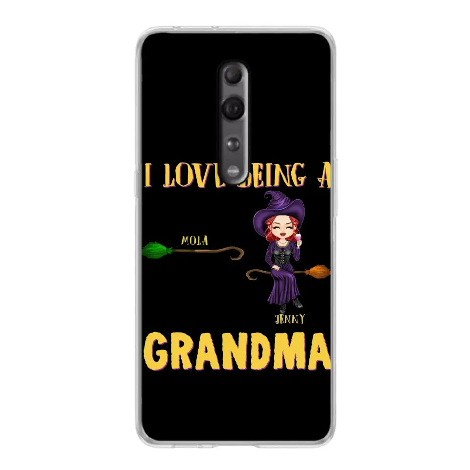 Personalized Witch Grandma Phone Case - Gift Idea For Halloween/Witch/Grandma - Up to 8 Kids - I Love Being A Grandma - Case For Oppo/Xiaomi/Huawei
