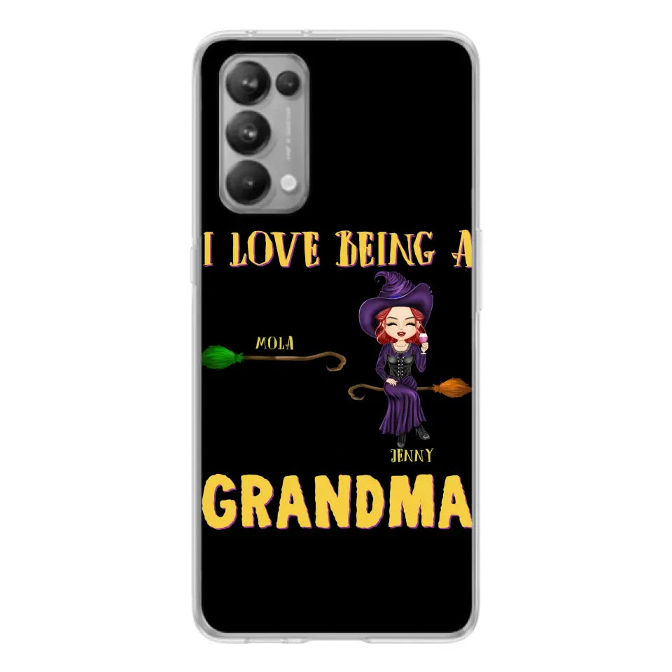 Personalized Witch Grandma Phone Case - Gift Idea For Halloween/Witch/Grandma - Up to 8 Kids - I Love Being A Grandma - Case For Oppo/Xiaomi/Huawei