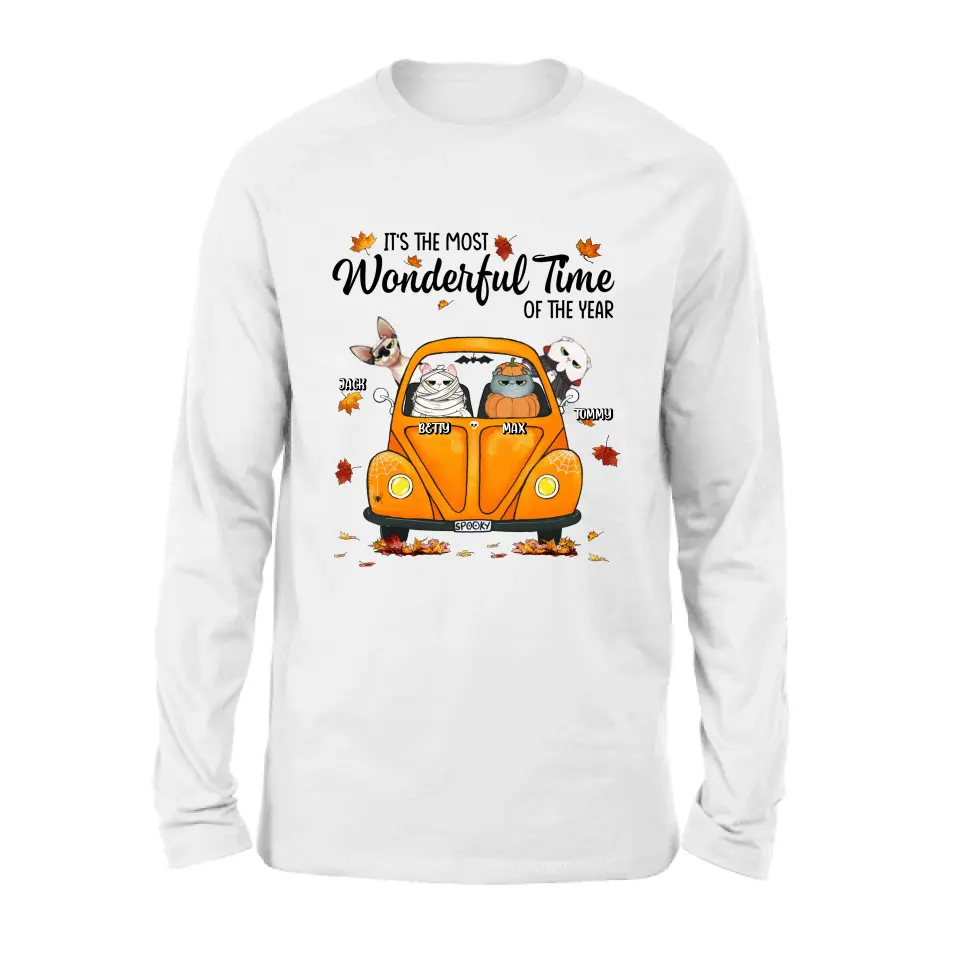 Personalized Pet Shirt/Hoodie - Autumn Gift For Cat/Dog Lover - Up to 4 Pets - It's The Most Wonderful Time Of The Year