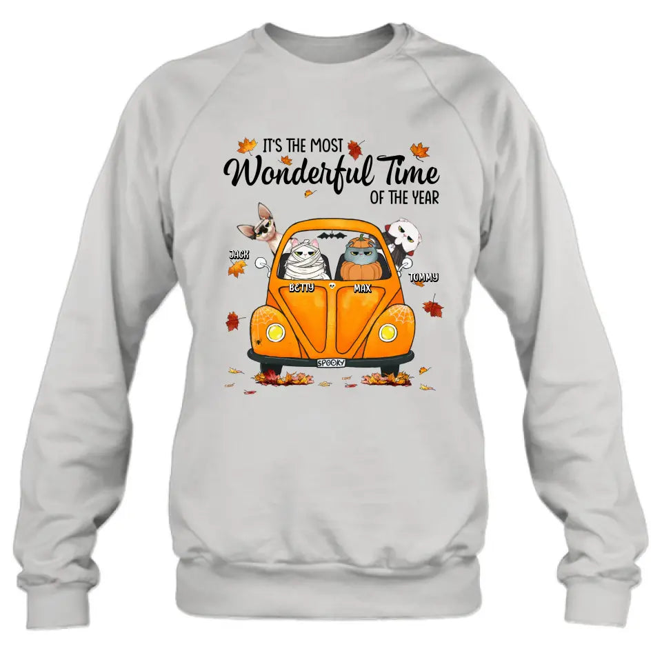 Personalized Pet Shirt/Hoodie - Autumn Gift For Cat/Dog Lover - Up to 4 Pets - It's The Most Wonderful Time Of The Year