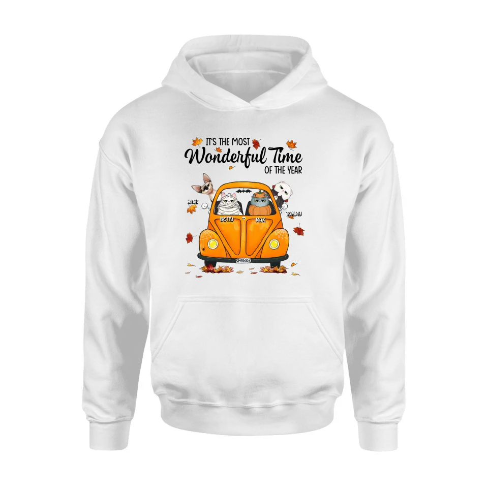 Personalized Pet Shirt/Hoodie - Autumn Gift For Cat/Dog Lover - Up to 4 Pets - It's The Most Wonderful Time Of The Year