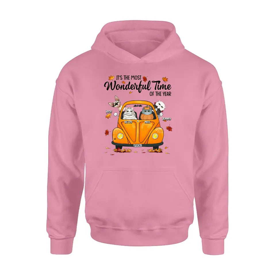 Personalized Pet Shirt/Hoodie - Autumn Gift For Cat/Dog Lover - Up to 4 Pets - It's The Most Wonderful Time Of The Year