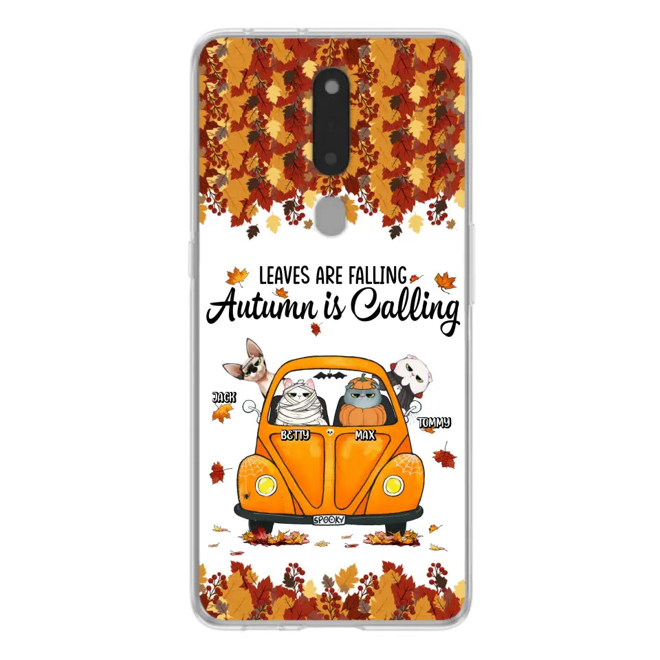 Personalized Pet Phone Case - Gift Idea For Cat/Dog Lovers - Up to 4 Pets - Case For Xiaomi/Oppo/Huawei - Leaves Are Falling Autumn Is Calling